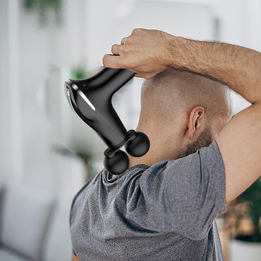 Pistola masajeadora con cabezal doble