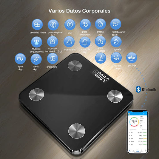 Báscula corporal bluetooth