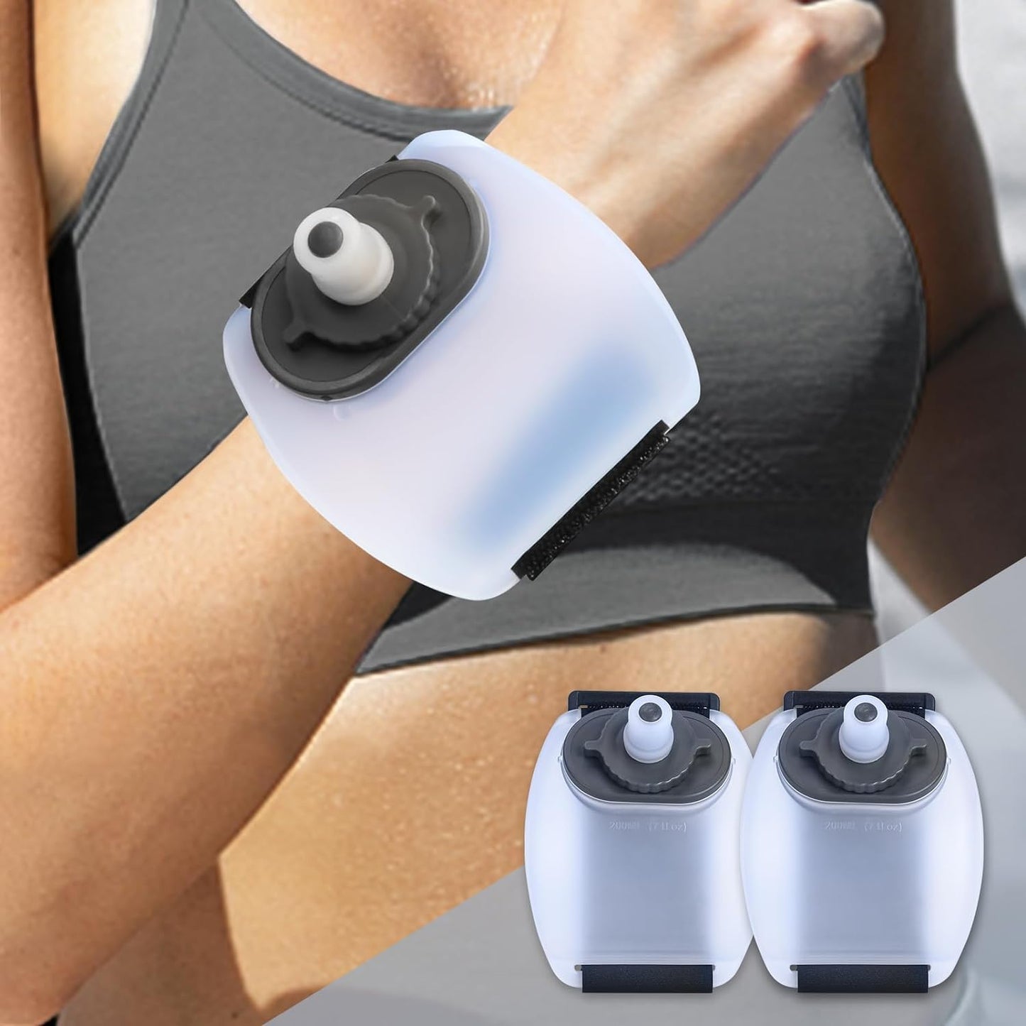 Botella de agua deportiva para muñeca