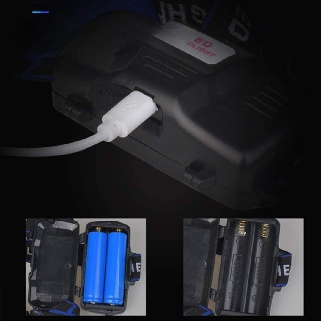 Linterna Frontal para caminatas o bicicletas de cabeza