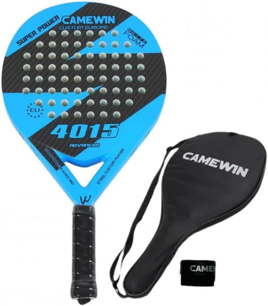 Pala de Pádel Semiprofesional Azul con Funda