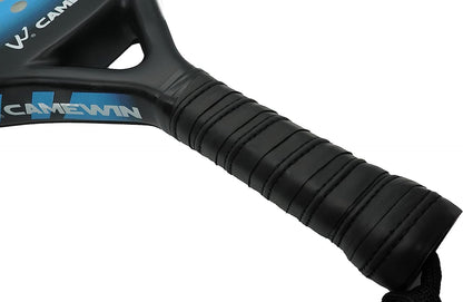 Raqueta Azul de Pádel de Fibra de Carbono