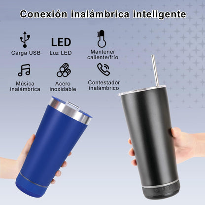 Botella Térmica con altavoz bluetooth