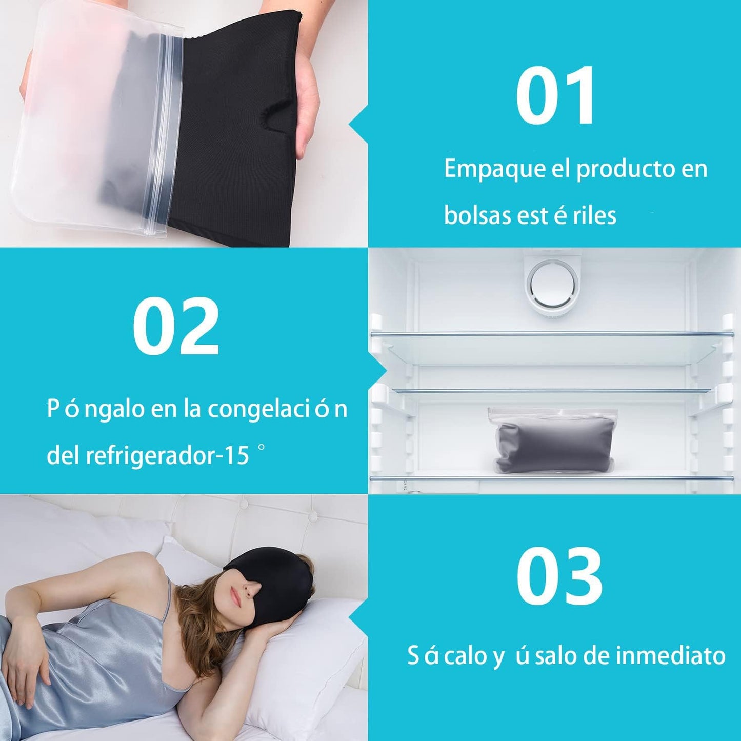 Banda de gel para migraña y estrés