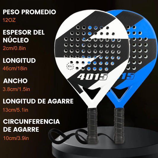 Pala de Pádel Semiprofesional Azul con Funda