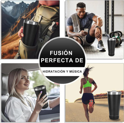 Botella Térmica con altavoz bluetooth