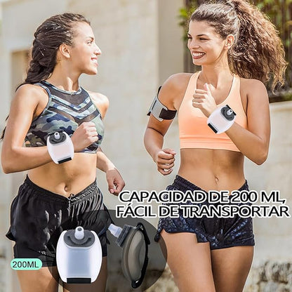 Botella de agua deportiva para muñeca