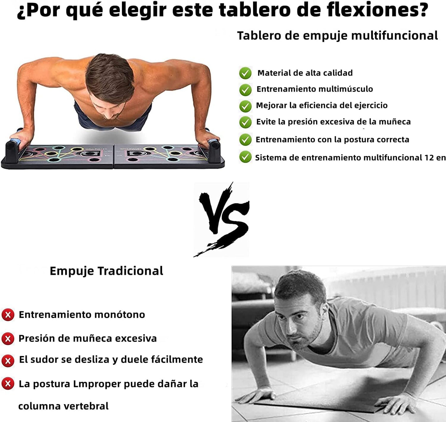 Tabla de ejercicio multifuncional