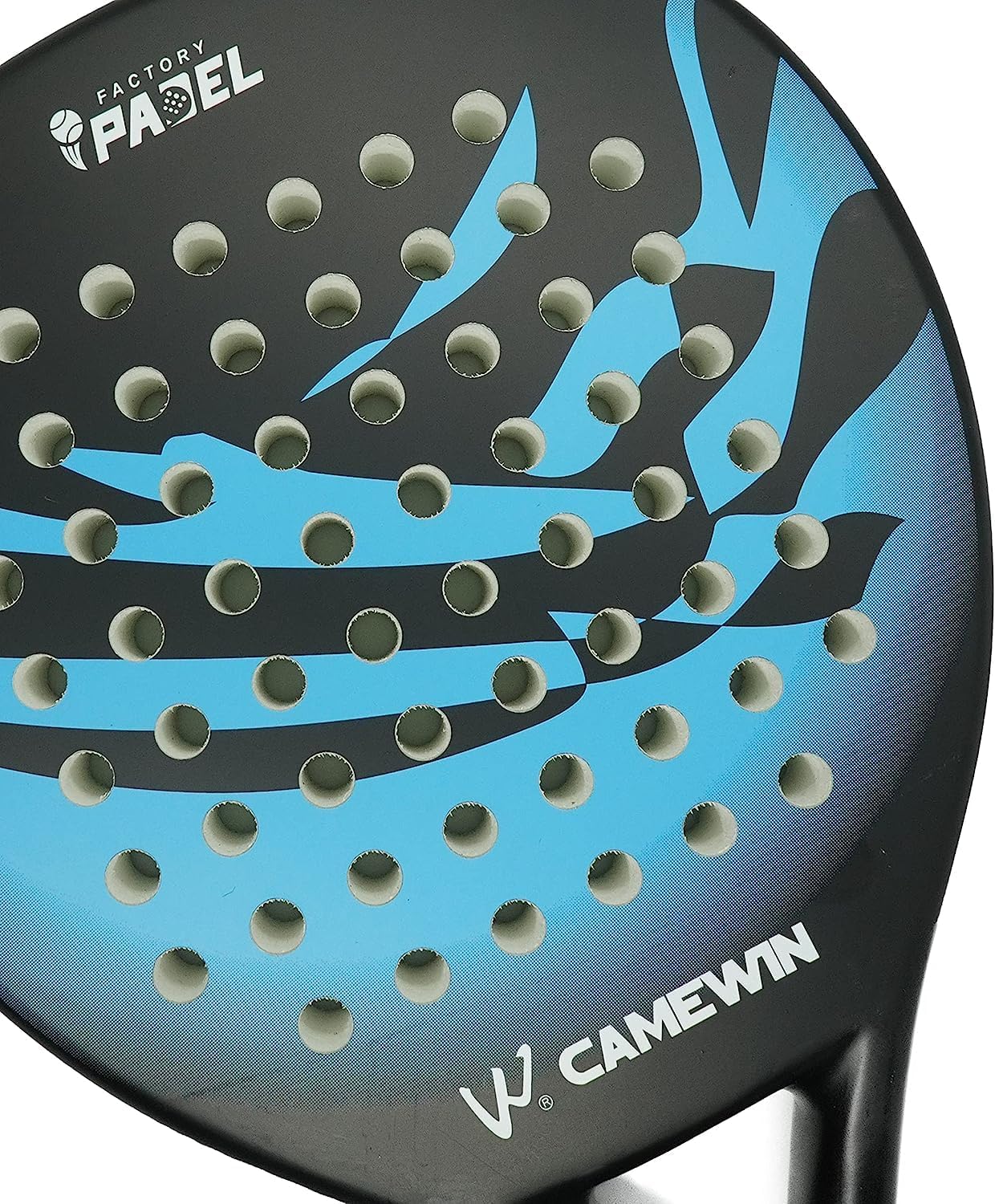 Raqueta Azul de Pádel de Fibra de Carbono