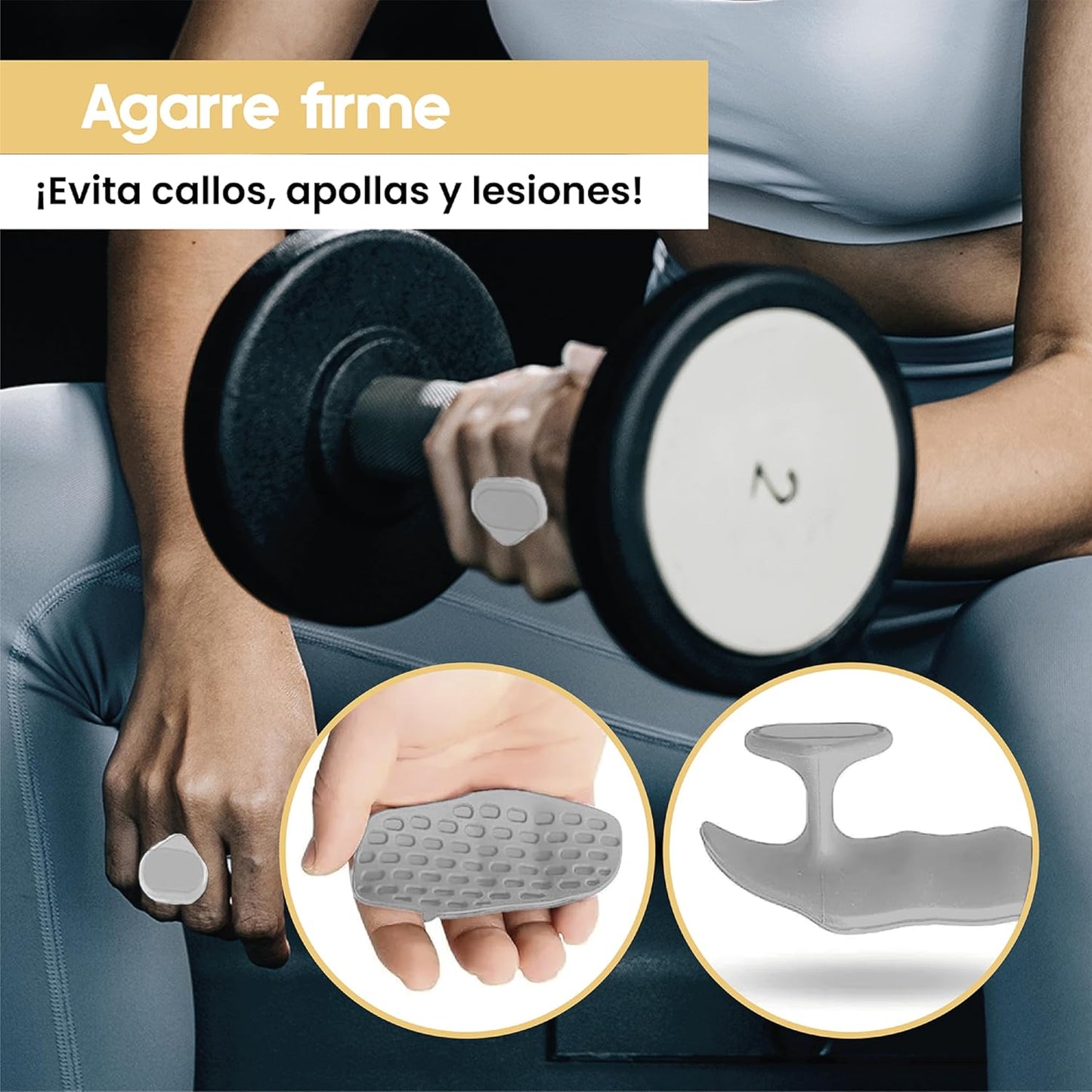 Puños de goma antideslizantes para entrenamiento