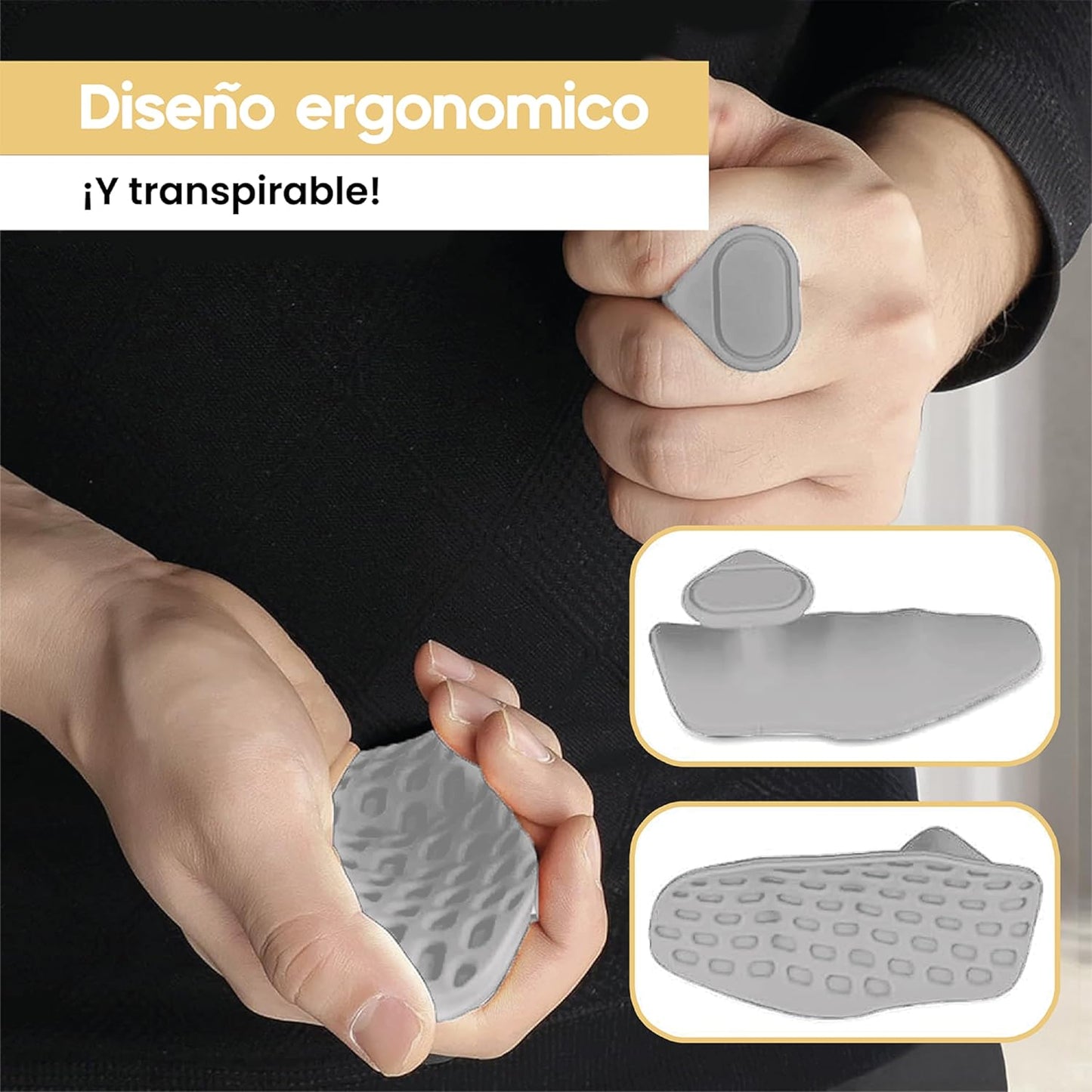 Puños de goma antideslizantes para entrenamiento