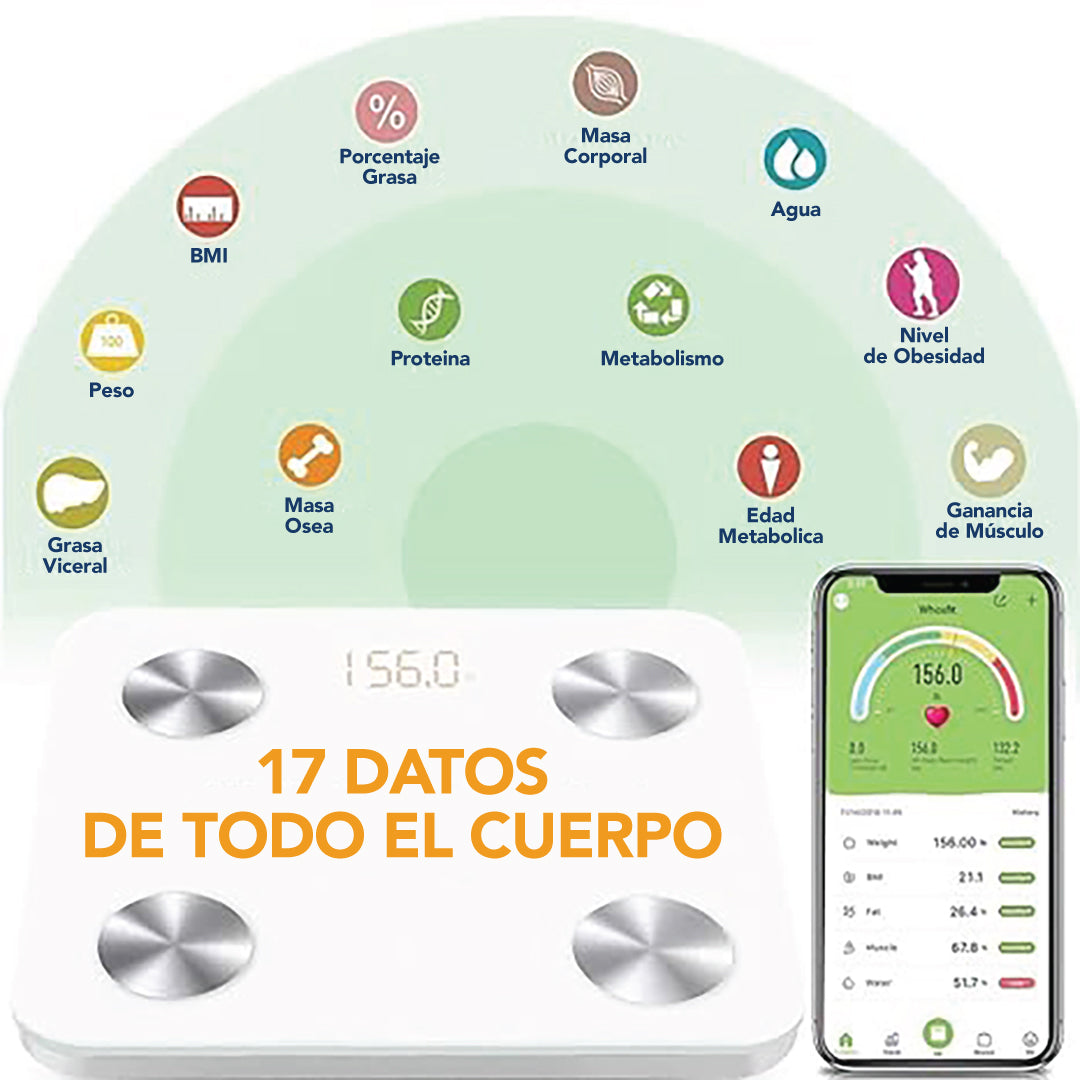 Báscula corporal bluetooth
