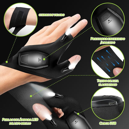 Guantes con linterna Multiusos