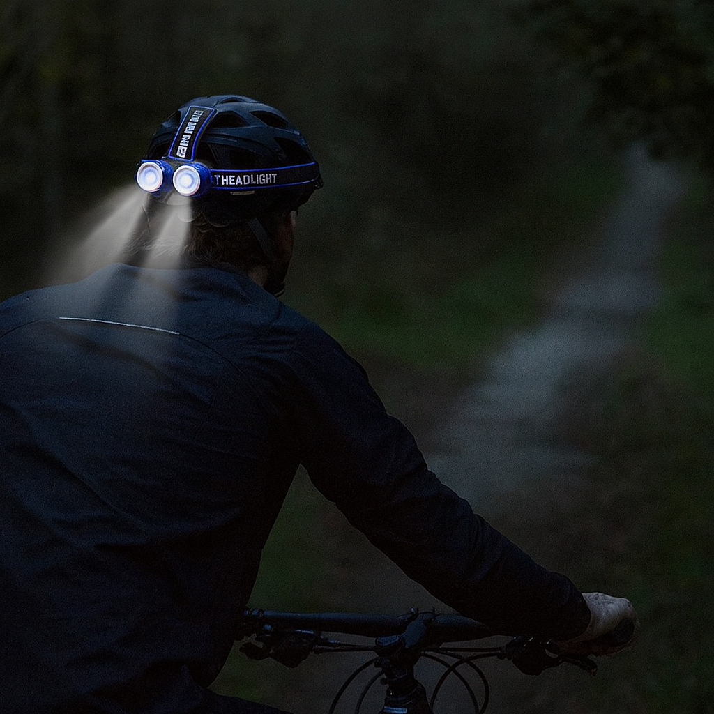 Linterna Frontal para caminatas o bicicletas de cabeza