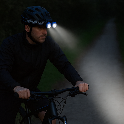 Linterna Frontal para caminatas o bicicletas de cabeza