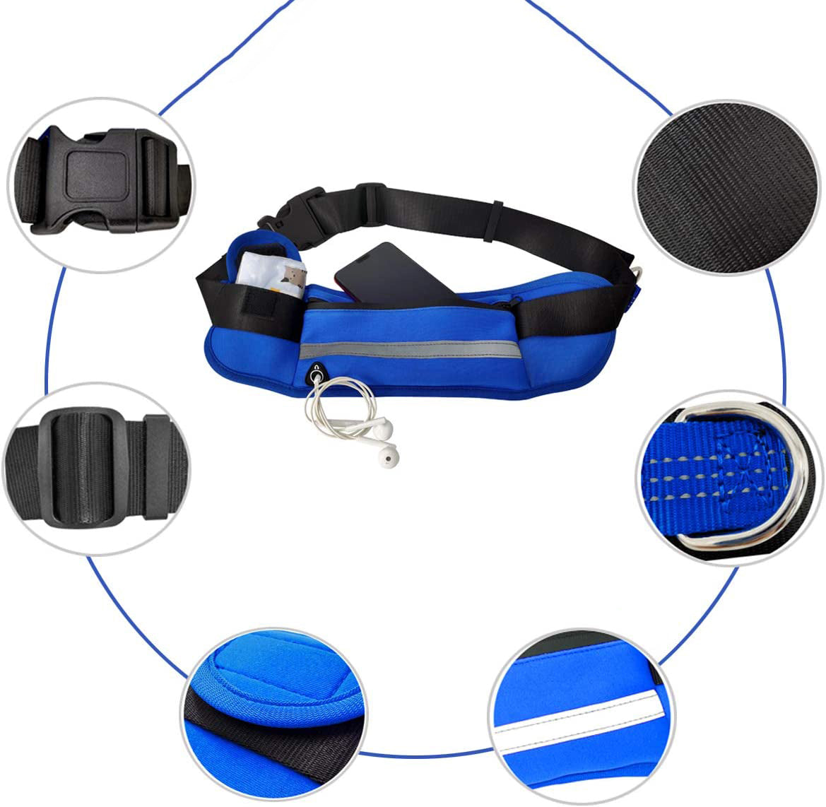 Riñonera para correr con cinturón elástico para mascotas