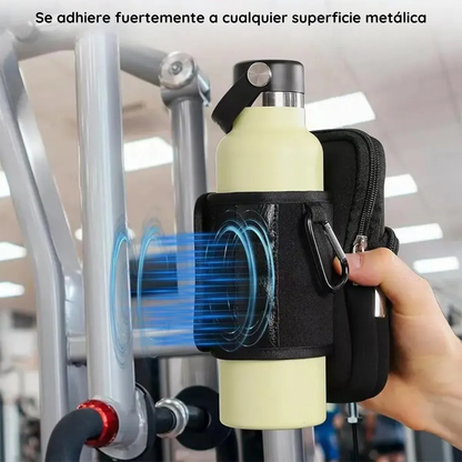 Soporte magnético para botellas de gimnasio